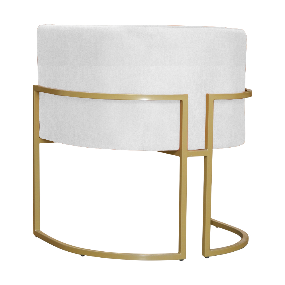 Poltrona Decorativa Luana Requinte Suede Branco - DS Estofados