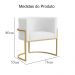 Poltrona Decorativa Luana Requinte Suede Branco - DS Estofados