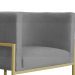 Poltrona Decorativa Luana Requinte Suede Cinza - DS Estofados