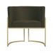 Poltrona Decorativa Luana Requinte Suede Marrom - DS Estofados