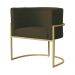 Poltrona Decorativa Luana Requinte Suede Marrom - DS Estofados