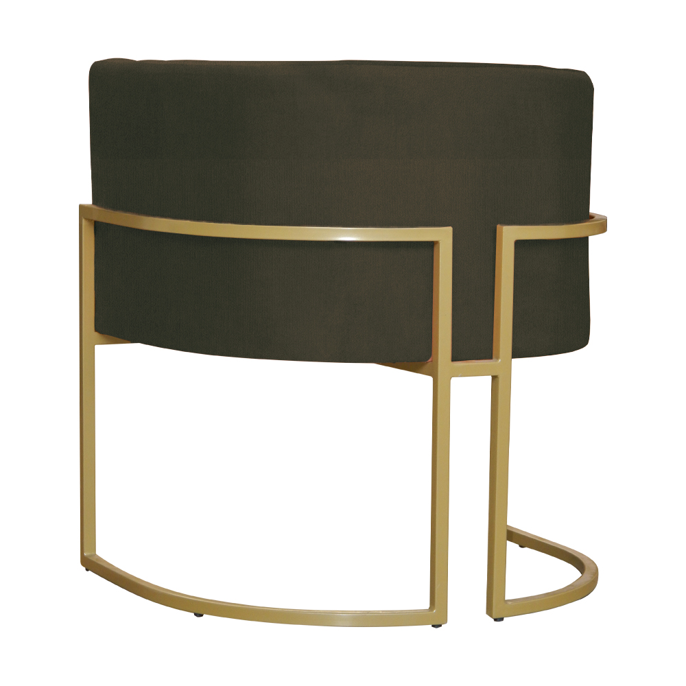 Poltrona Decorativa Luana Requinte Suede Marrom - DS Estofados