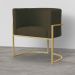Poltrona Decorativa Luana Requinte Suede Marrom - DS Estofados