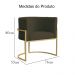 Poltrona Decorativa Luana Requinte Suede Marrom - DS Estofados