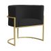 Poltrona Decorativa Luana Requinte Suede Preto - DS Estofados