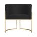 Poltrona Decorativa Luana Requinte Suede Preto - DS Estofados