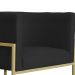 Poltrona Decorativa Luana Requinte Suede Preto - DS Estofados