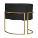 Poltrona Decorativa Luana Requinte Suede Preto - DS Estofados