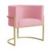 Poltrona Decorativa Luana Requinte Suede Rosa - DS Estofados