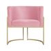 Poltrona Decorativa Luana Requinte Suede Rosa - DS Estofados