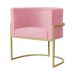 Poltrona Decorativa Luana Requinte Suede Rosa - DS Estofados