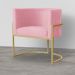 Poltrona Decorativa Luana Requinte Suede Rosa - DS Estofados