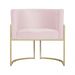 Poltrona Decorativa Luana Requinte Suede Rosa Bebê - DS Estofados
