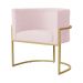 Poltrona Decorativa Luana Requinte Suede Rosa Bebê - DS Estofados