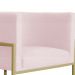 Poltrona Decorativa Luana Requinte Suede Rosa Bebê - DS Estofados