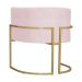 Poltrona Decorativa Luana Requinte Suede Rosa Bebê - DS Estofados