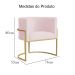 Poltrona Decorativa Luana Requinte Suede Rosa Bebê - DS Estofados