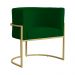 Poltrona Decorativa Luana Requinte Suede Verde - DS Estofados