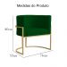 Poltrona Decorativa Luana Requinte Suede Verde - DS Estofados