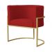 Poltrona Decorativa Luana Requinte Suede Vermelho - DS Estofados