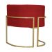 Poltrona Decorativa Luana Requinte Suede Vermelho - DS Estofados