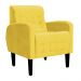 Poltrona Decorativa Luiza Para Sala Suede Amarelo - DS Estofados