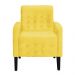 Poltrona Decorativa Luiza Para Sala Suede Amarelo - DS Estofados