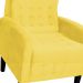 Poltrona Decorativa Luiza Para Sala Suede Amarelo - DS Estofados
