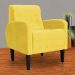 Poltrona Decorativa Luiza Para Sala Suede Amarelo - DS Estofados
