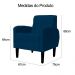 Poltrona Decorativa Luiza Para Sala Suede Azul Marinho - DS Estofados