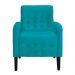 Poltrona Decorativa Luiza Para Sala Suede Azul Turquesa - DS Estofados