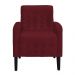 Poltrona Decorativa Luiza Para Sala Suede Bordô - DS Estofados