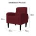 Poltrona Decorativa Luiza Para Sala Suede Bordô - DS Estofados