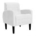 Poltrona Decorativa Luiza Para Sala Suede Branco - DS Estofados