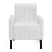 Poltrona Decorativa Luiza Para Sala Suede Branco - DS Estofados