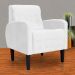 Poltrona Decorativa Luiza Para Sala Suede Branco - DS Estofados