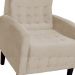 Poltrona Decorativa Luiza Para Sala Suede Cappuccino - DS Estofados