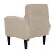 Poltrona Decorativa Luiza Para Sala Suede Cappuccino - DS Estofados
