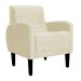 Poltrona Decorativa Luiza Para Sala Suede Marfim - DS Estofados