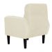 Poltrona Decorativa Luiza Para Sala Suede Marfim - DS Estofados