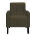 Poltrona Decorativa Luiza Para Sala Suede Marrom - DS Estofados