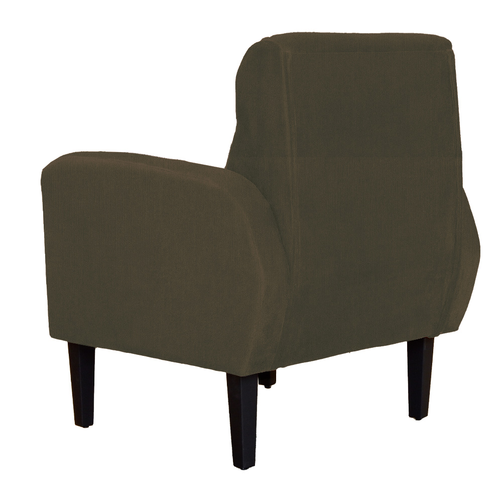 Poltrona Decorativa Luiza Para Sala Suede Marrom - DS Estofados