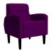 Poltrona Decorativa Luiza Para Sala de Tv Veludo Roxo - DS Estofados