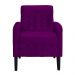 Poltrona Decorativa Luiza Para Sala de Tv Veludo Roxo - DS Estofados