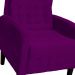 Poltrona Decorativa Luiza Para Sala de Tv Veludo Roxo - DS Estofados