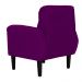 Poltrona Decorativa Luiza Para Sala de Tv Veludo Roxo - DS Estofados