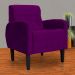 Poltrona Decorativa Luiza Para Sala de Tv Veludo Roxo - DS Estofados