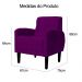 Poltrona Decorativa Luiza Para Sala de Tv Veludo Roxo - DS Estofados