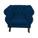 Poltrona Decorativa Maya Pés Luis XV Suede Azul Marinho - DS Estofados