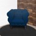 Poltrona Decorativa Maya Pés Luis XV Suede Azul Marinho - DS Estofados